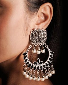 Statement Oxidised Earrings - Padmini