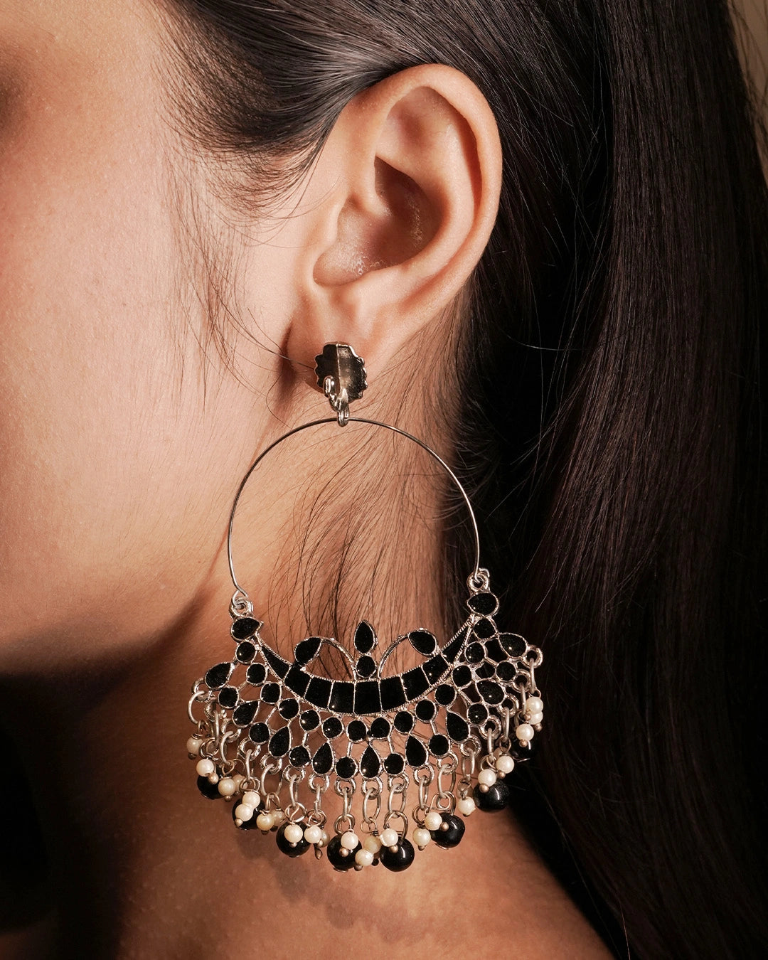 Statement Oxidised Earrings - Meera