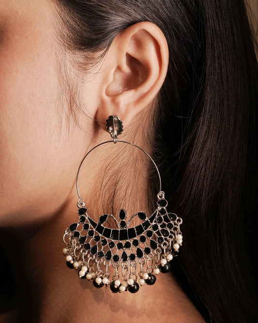 Statement Oxidised Earrings - Meera