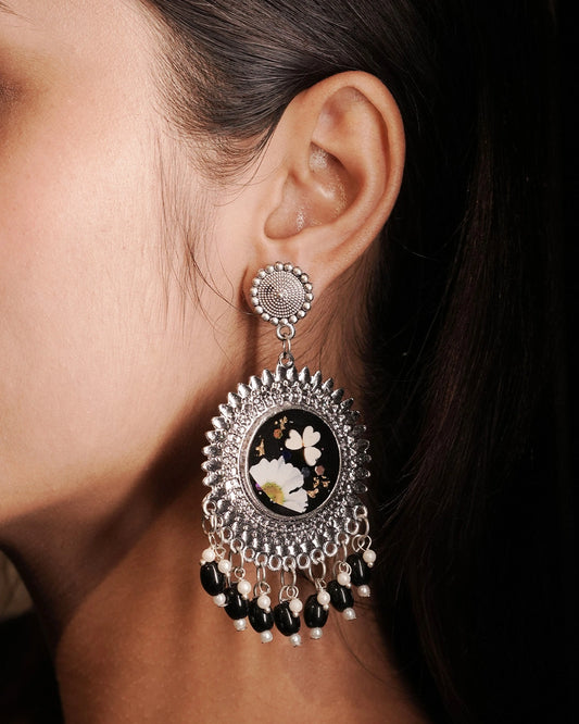 Statement Oxidised Earrings - Sitara