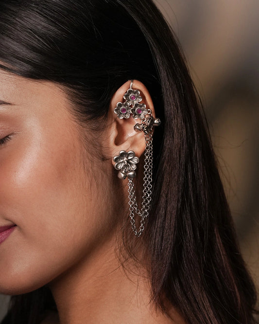 Statement Oxidised Earrings - Tulika