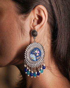 Statement Oxidised Earrings - Shyama