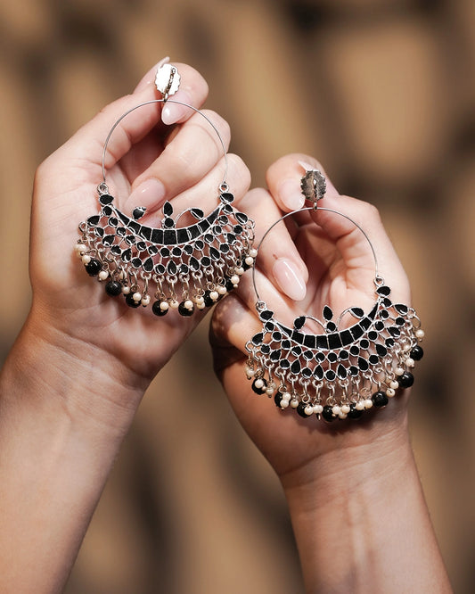 Statement Oxidised Earrings - Meera