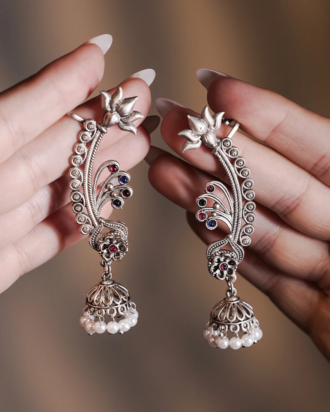 Statement Oxidised Earrings - Radhika