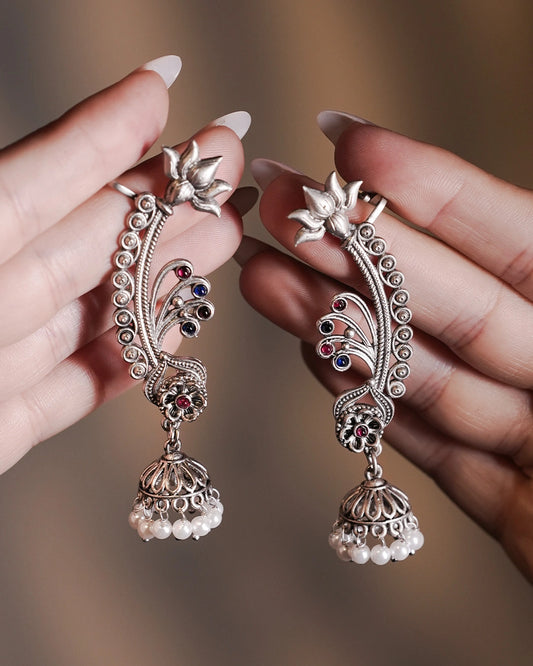 Statement Oxidised Earrings - Radhika