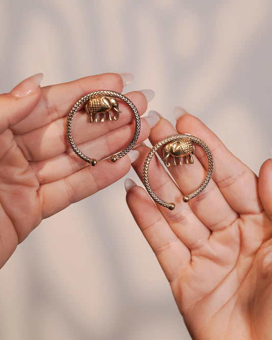 Statement Oxidised Earrings - Vajri