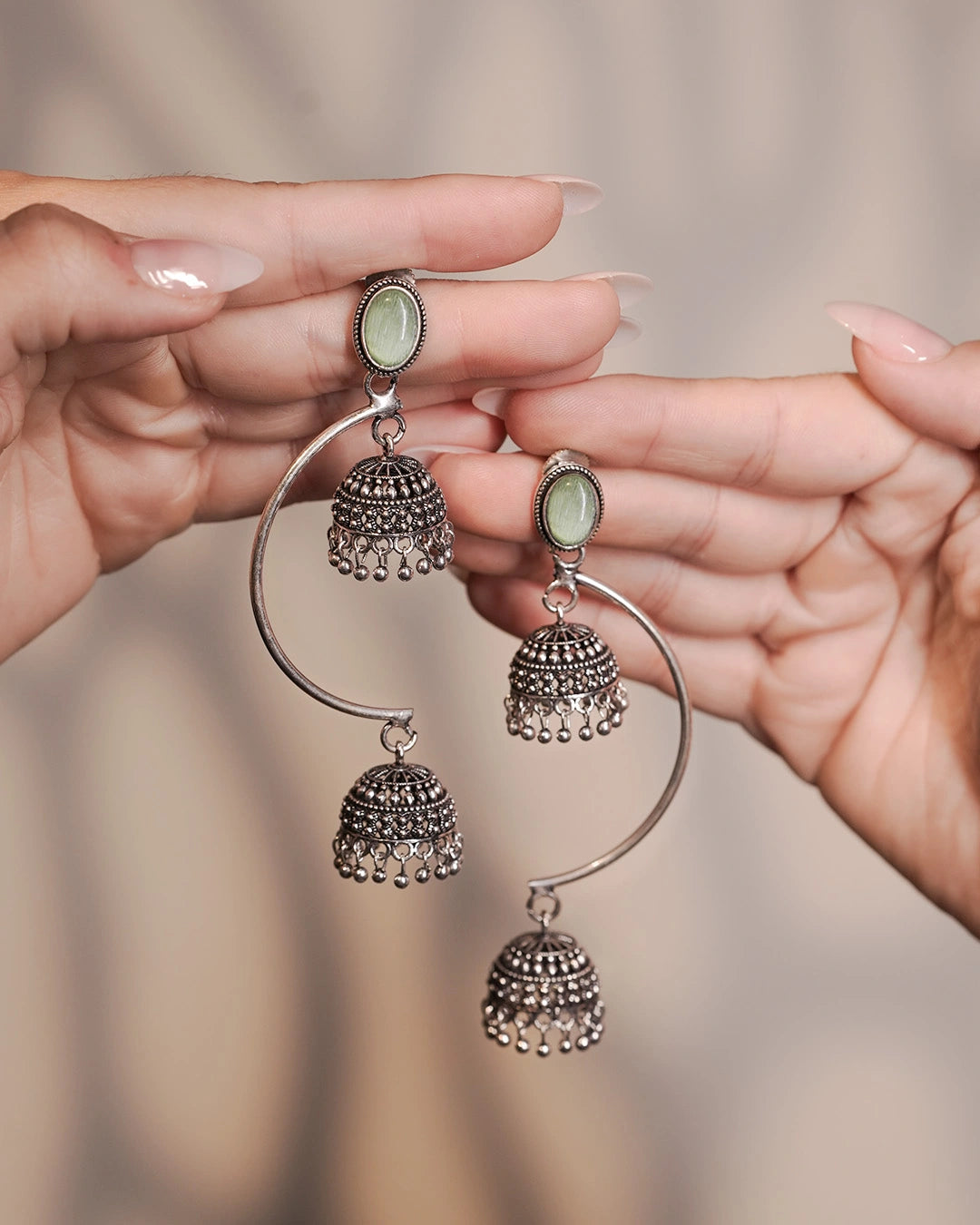 Statement Oxidised Earrings - Siya