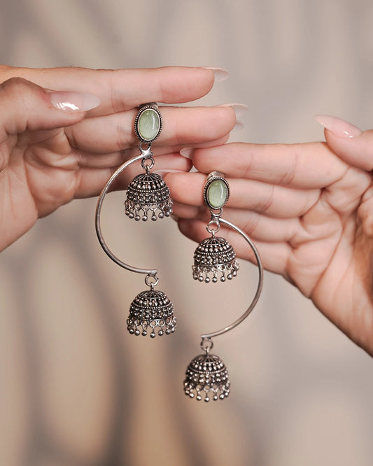 Statement Oxidised Earrings - Siya