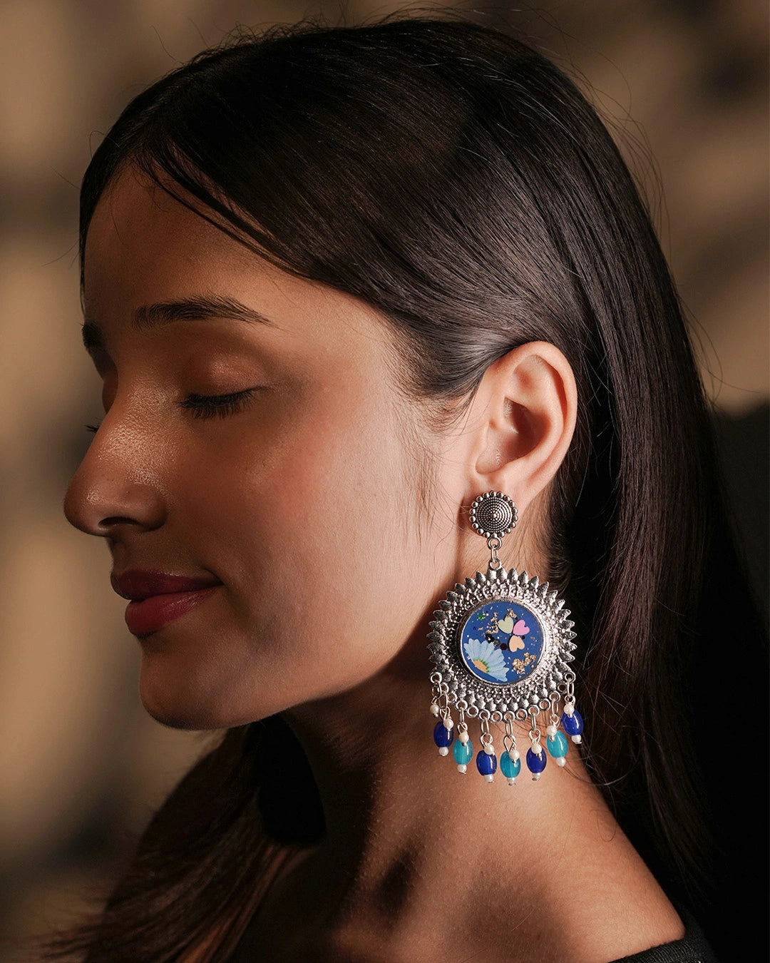 Statement Oxidised Earrings - Shyama