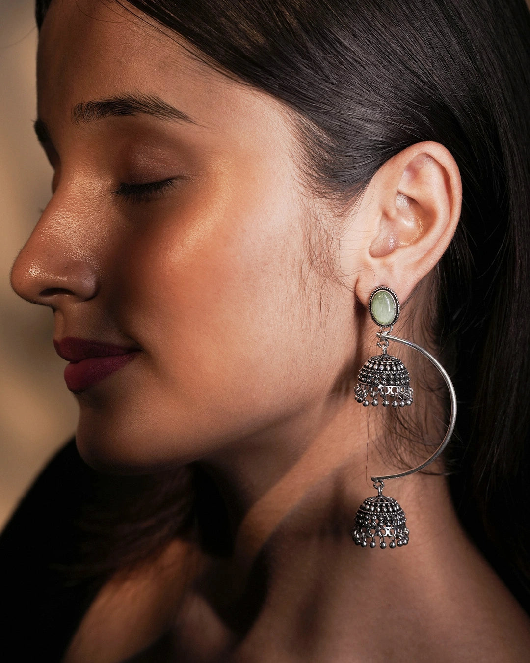 Statement Oxidised Earrings - Siya