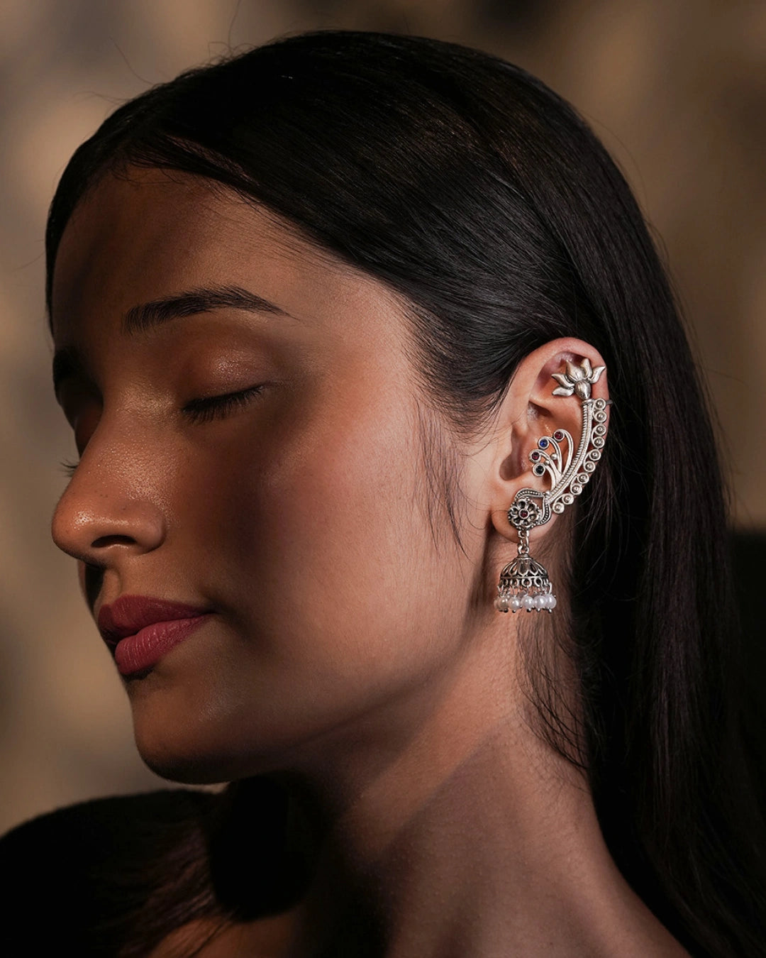 Statement Oxidised Earrings - Radhika
