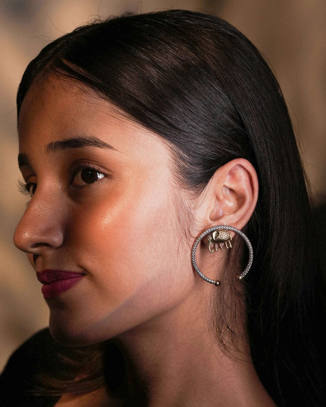 Statement Oxidised Earrings - Vajri