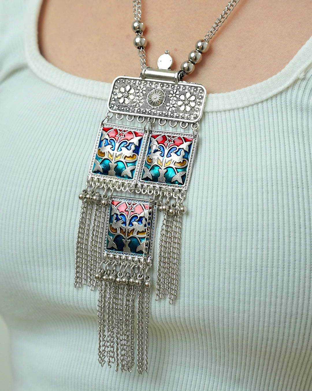 Sakhi Haar 3-Piece Set- 1 Necklace + 2 Earrings - Gehna