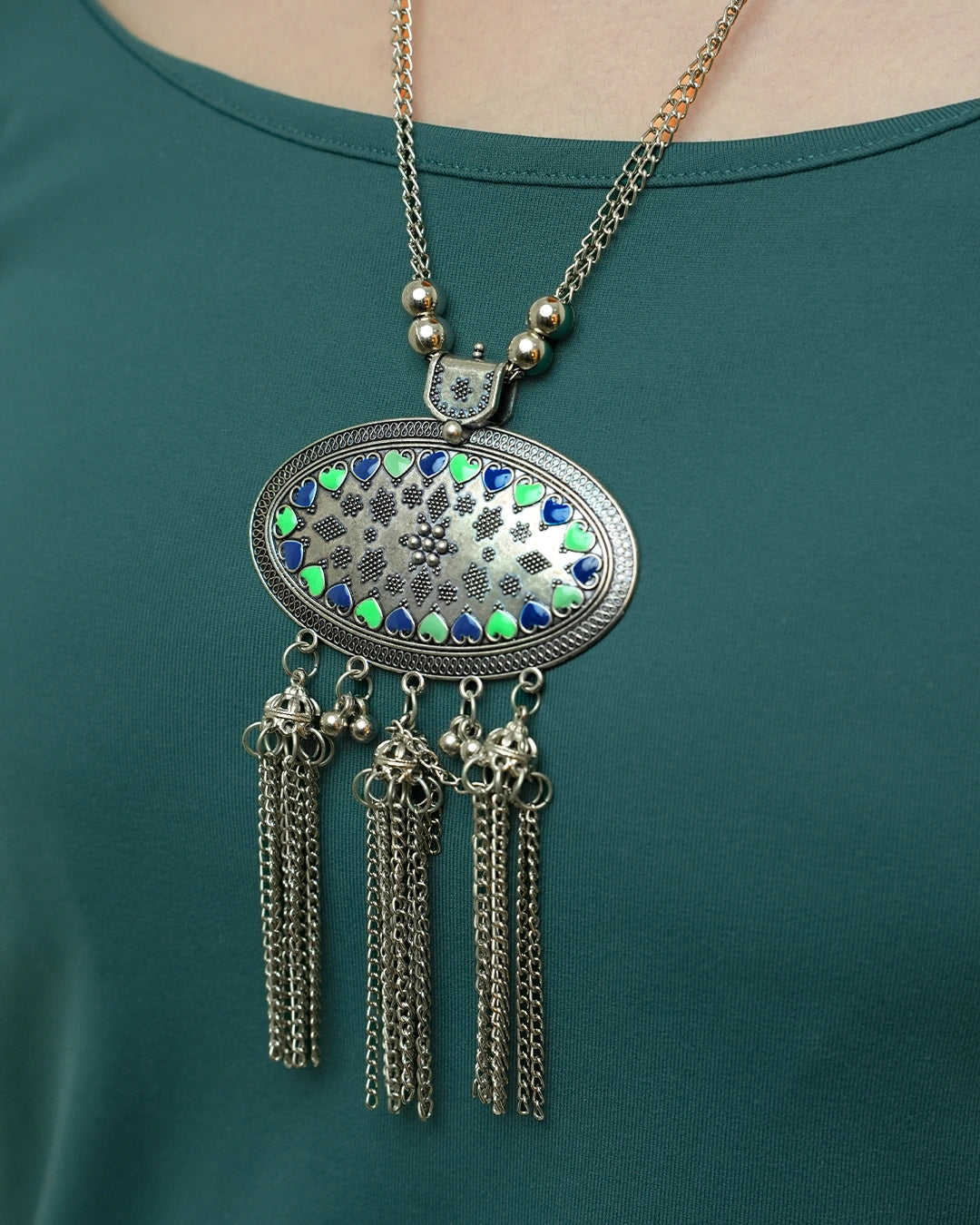 Sakhi Haar 3-Piece Set- 1 Necklace + 2 Earrings - Heer